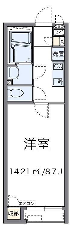 ヒルサイド戸塚(1K/1階)の間取り写真