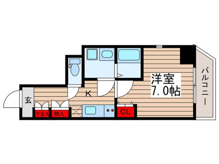 BLAU本所一丁目(1K/2階)の間取り写真