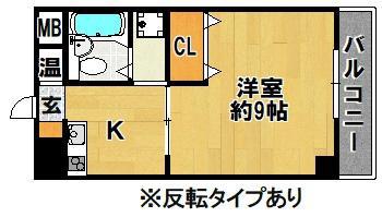 ピアシティ三田(1K/8階)の間取り写真