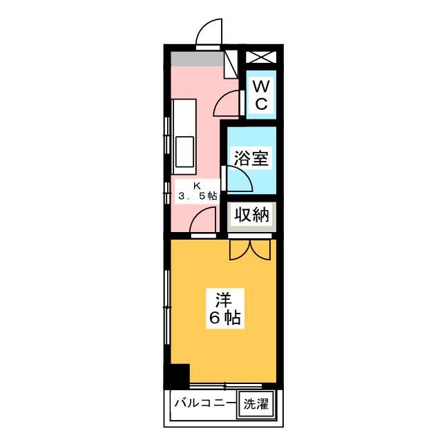 ふじコーポ(1K/3階)の間取り写真