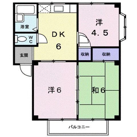 メゾンドサティ(3DK/2階)の間取り写真