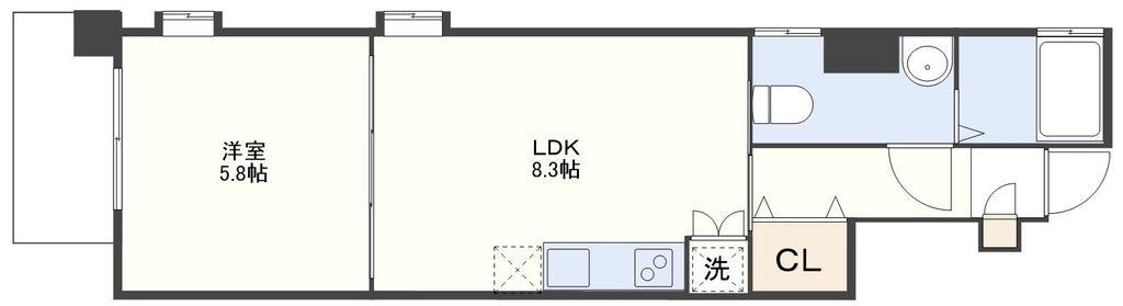 AVVIATO(1LDK/5階)の間取り写真