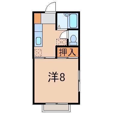 ミキハウス(1K/1階)の間取り写真