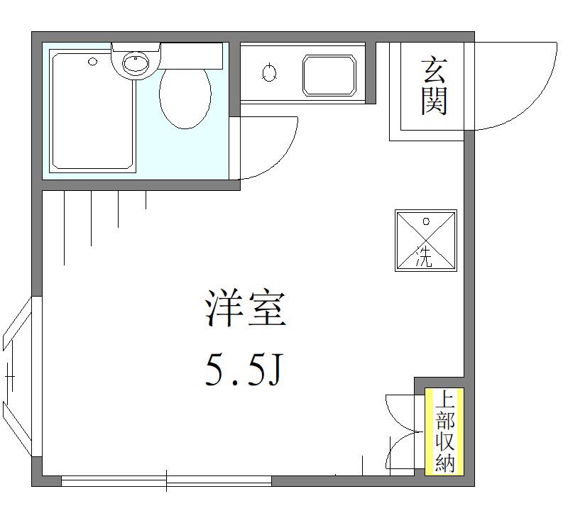 パストラル岩戸南(ワンルーム/1階)の間取り写真
