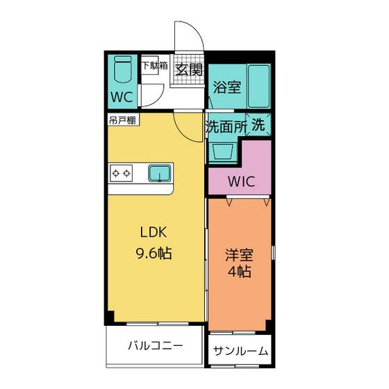 コンフォール(1LDK/3階)の間取り写真