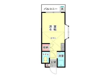 ピアハウス増田(ワンルーム/2階)の間取り写真