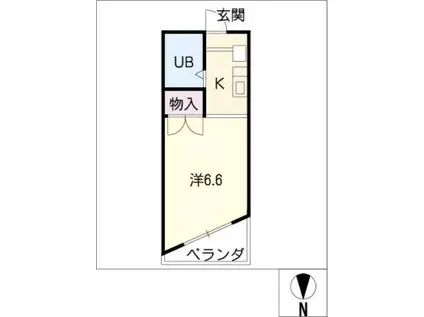 ROCKCHERRYMANSION(1K/5階)の間取り写真