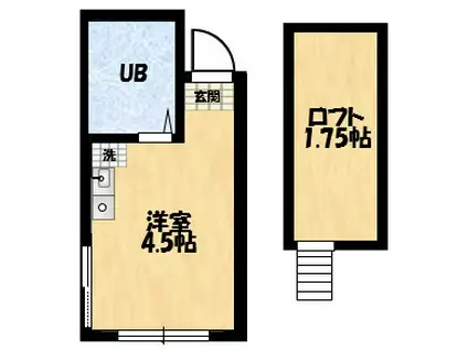 アーバンプレイス和泉II(ワンルーム/2階)の間取り写真