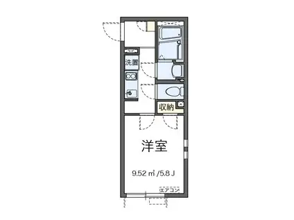 シャ ブラン プティ(1K/3階)の間取り写真