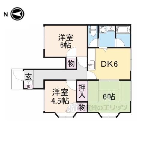ドリームコーポK(3DK/1階)の間取り写真