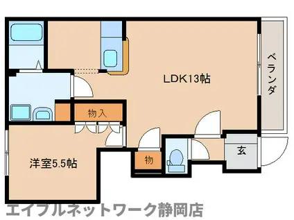 ソレイユM.TII(2LDK/1階)の間取り写真