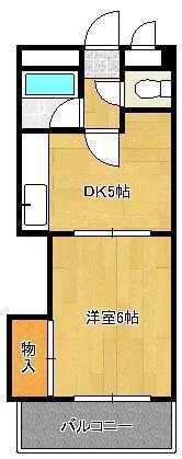 フレール清水(1DK/5階)の間取り写真