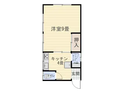 田渕アパート(1K/2階)の間取り写真