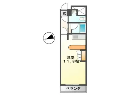 ドゥーエ大須(ワンルーム/7階)の間取り写真