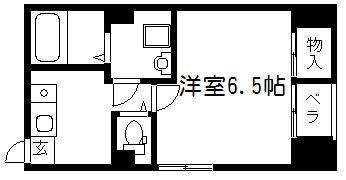 葛城ビル(1K/4階)の間取り写真