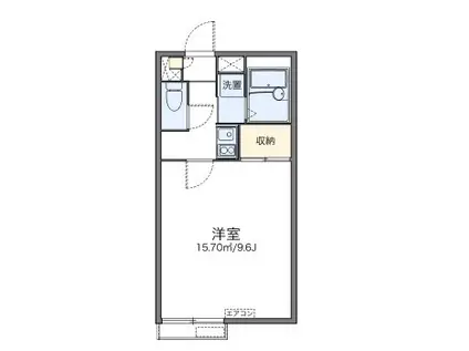 レオパレスポアロ(1K/2階)の間取り写真