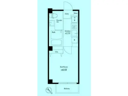 MAISON DE ROMS武蔵小山(1K/1階)の間取り写真
