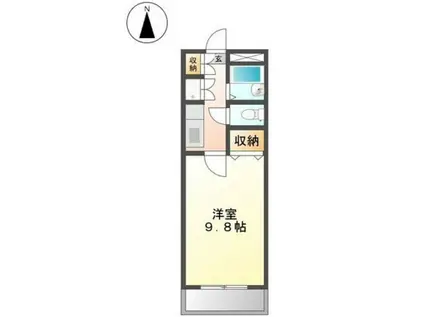 エトワールハイツ(1K/1階)の間取り写真