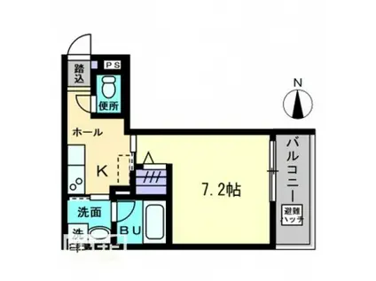 MAISON DE QUATRE III(1K/1階)の間取り写真