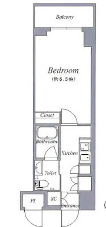 ライジングプレイス石川町 10階階 間取り