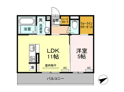 ゲストハウス38(1LDK/3階)の間取り写真