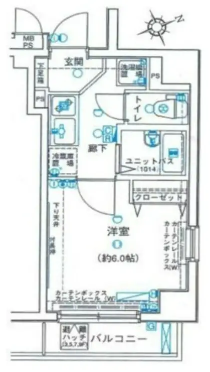 ヴェルト池袋ウエストフォート 7階階 間取り