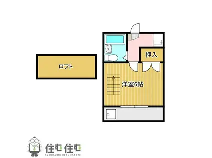 I・CITY大林(1K/2階)の間取り写真