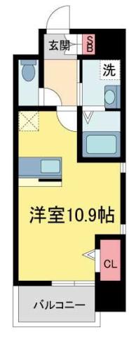 ONLYONE宝塚駅前(ワンルーム/3階)の間取り写真