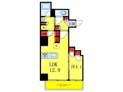 SYFORME ITABASHI III(1LDK/2階)の間取り写真