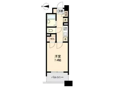 グランカーサ仙台五橋(1K/3階)の間取り写真