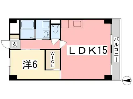 ドルチェヴィータ姫路(1LDK/6階)の間取り写真