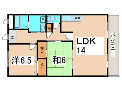 アーバングレース(2LDK/8階)の間取り写真