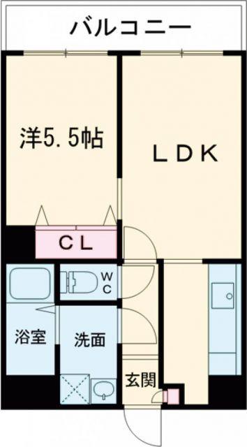 アーニスト新合川(1LDK/4階)の間取り写真