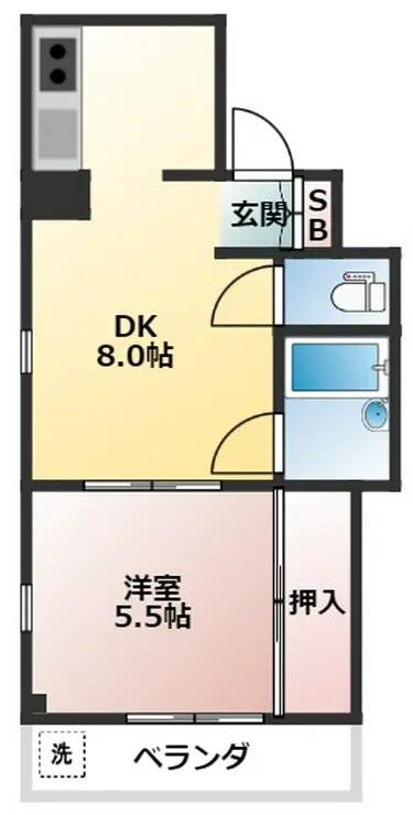 中十条ハイツ 2階階 間取り