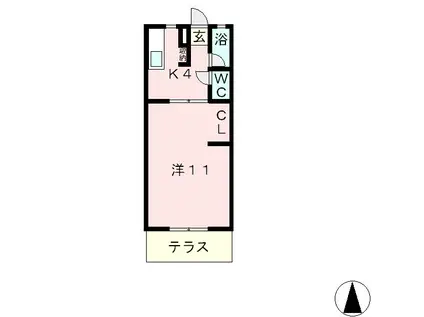 フジマンション(1K/1階)の間取り写真