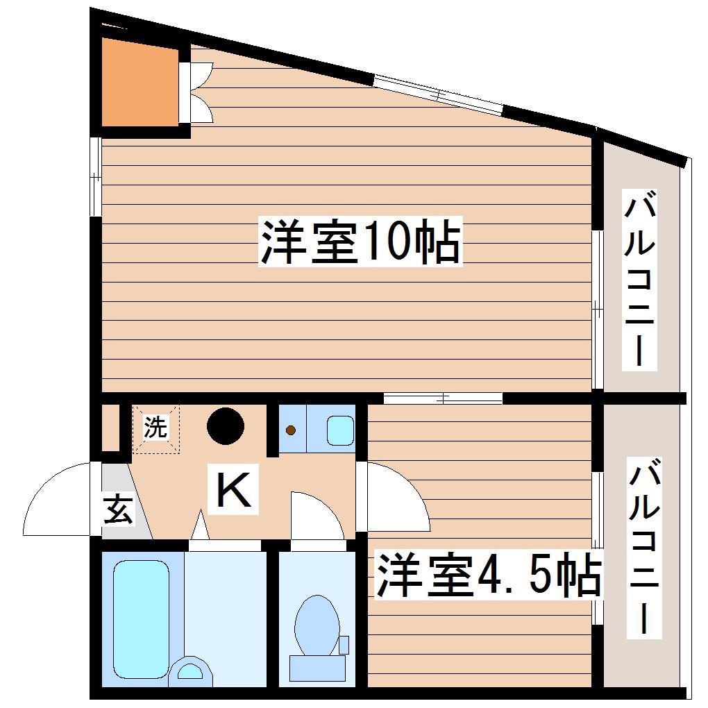 BRIO TERACCE 泉中央(2K/4階)の間取り写真