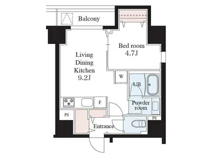 WEAVE BASE -ASUKAYAMA PARK 飛鳥山公園(1LDK/2階)の間取り写真