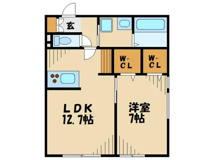 メゾンSH-I(1LDK/1階)の間取り写真