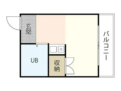 クオレマンションクサツ(ワンルーム/3階)の間取り写真