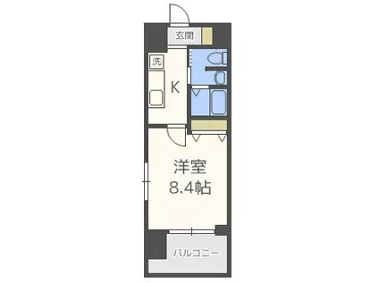 グランカーサ梅田北(1K/5階)の間取り写真