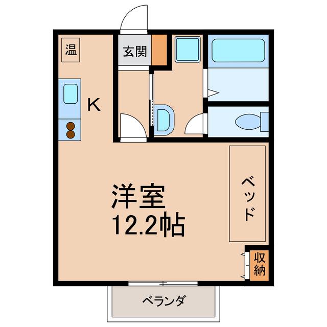 パークコート小牧岩崎(1K/2階)の間取り写真