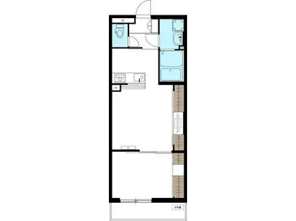 リブリ・SKYS THE LIMIT(1LDK/1階)の間取り写真