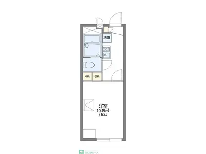 レオパレスブラッサム鎌倉(1K/2階)の間取り写真