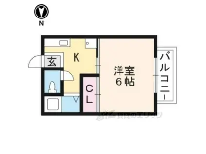 メゾン中山(1K/2階)の間取り写真