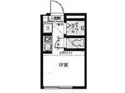 ジリオロッソ東新宿(ワンルーム/1階)の間取り写真
