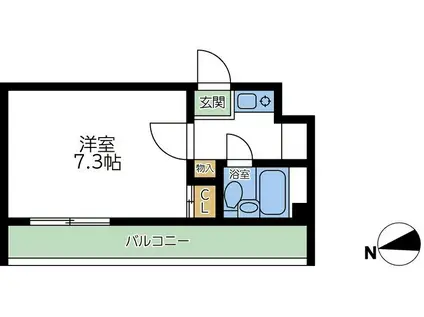 スワースモアS(1K/3階)の間取り写真