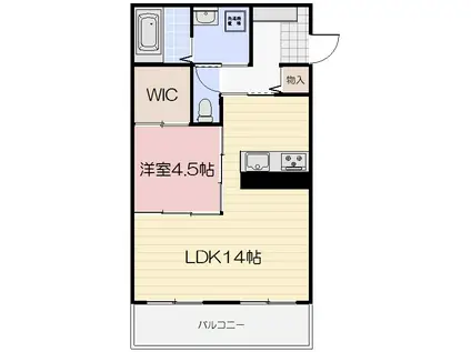 PEARL COURT OHMORI(1LDK/2階)の間取り写真