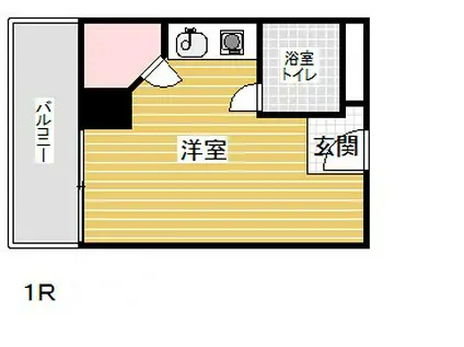 カサベラ花隈(ワンルーム/5階)の間取り写真