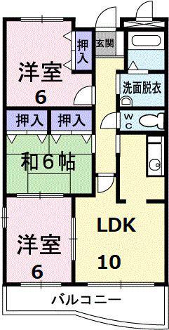 アトリウムコーツ(3LDK/4階)の間取り写真