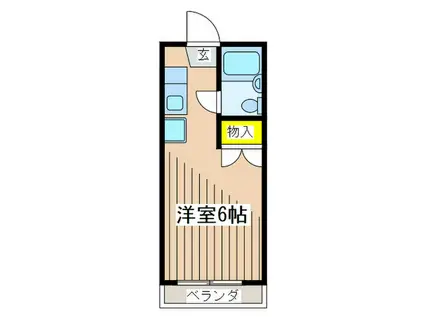 セントラルコーポ・クロッカス館(ワンルーム/1階)の間取り写真